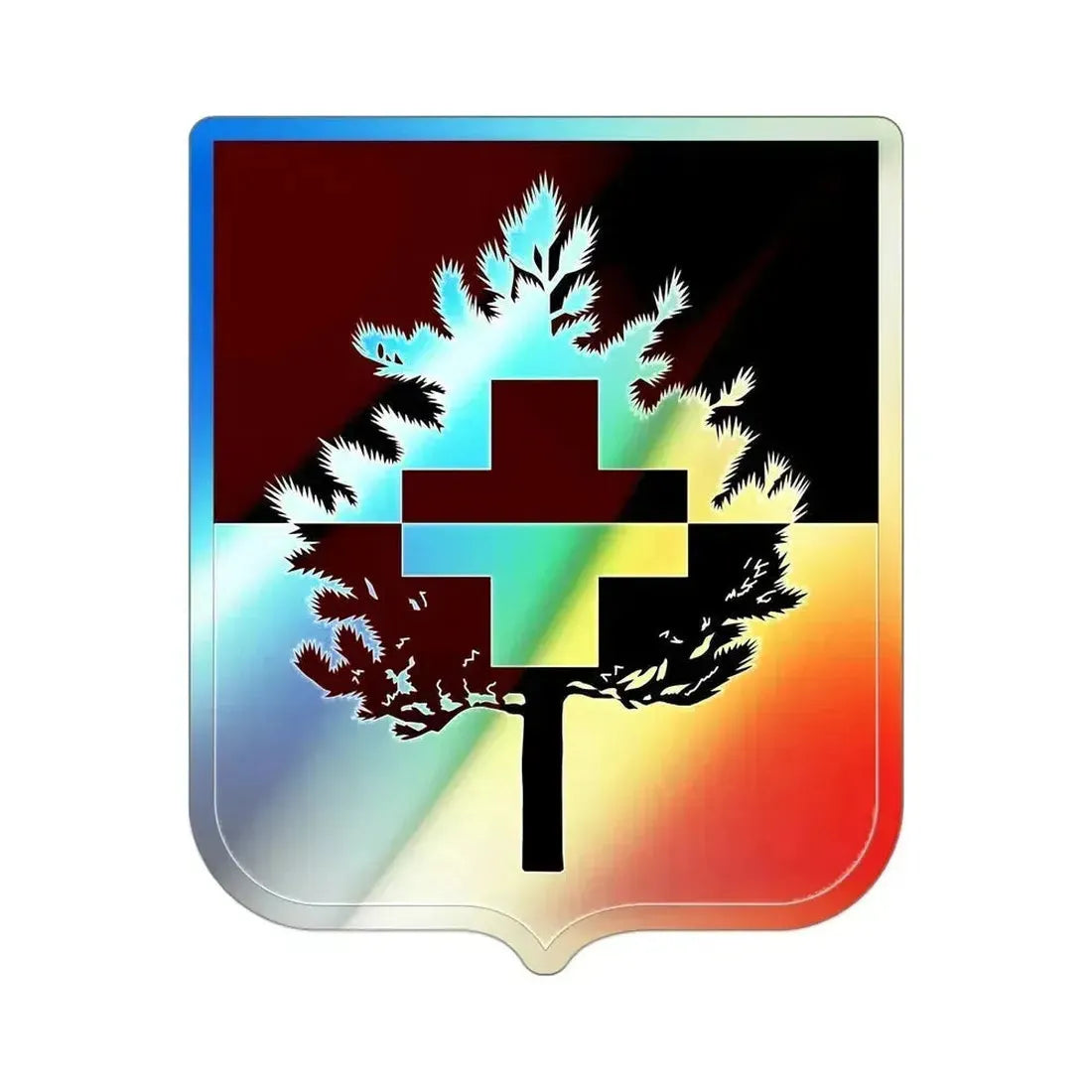 46 Medical Battalion 2 (U.S. Army) Holographic STICKER Die-Cut Vinyl Decal 3 Inch Holographic - The Sticker Space