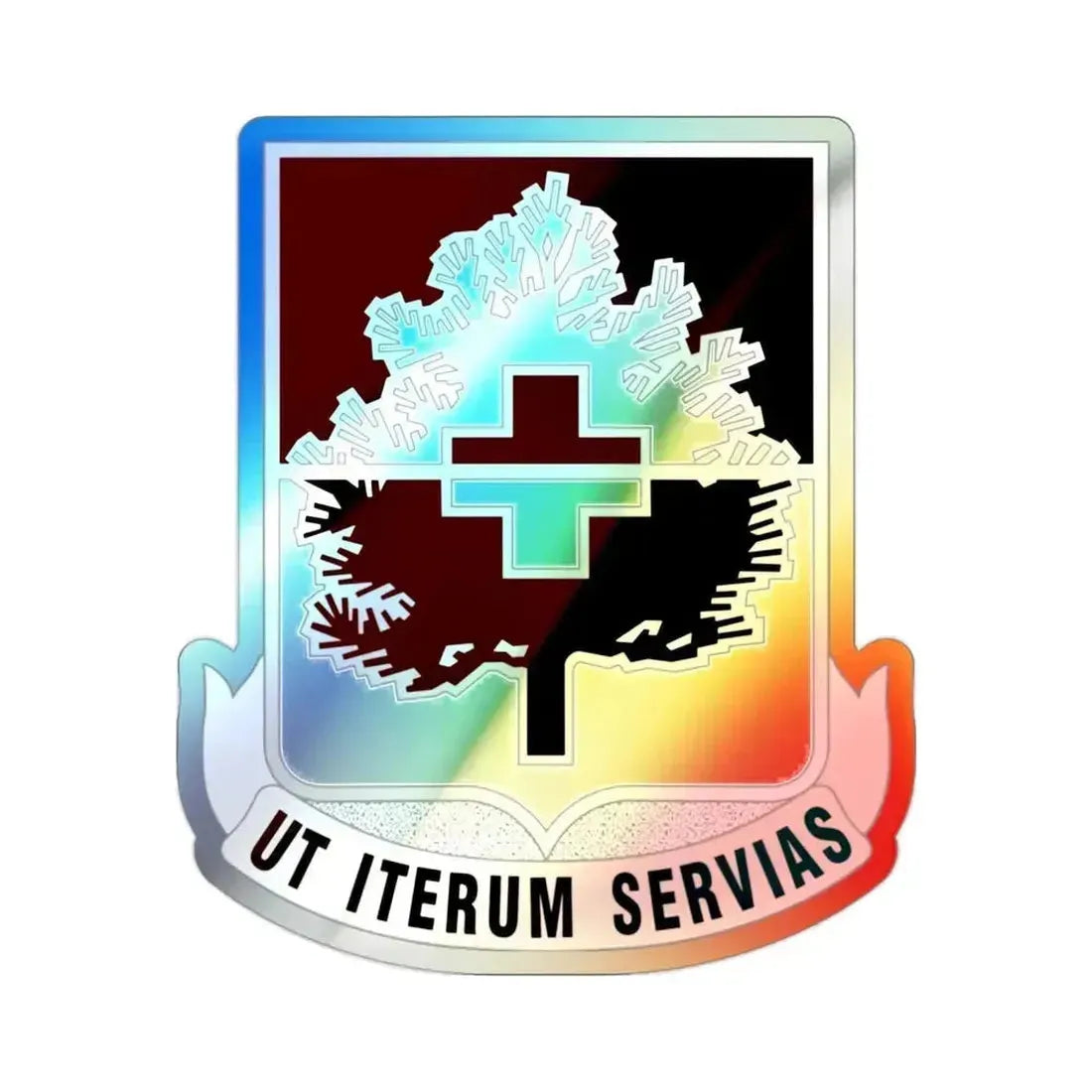 46 Medical Battalion (U.S. Army) Holographic STICKER Die-Cut Vinyl Decal 2 Inch Holographic - The Sticker Space