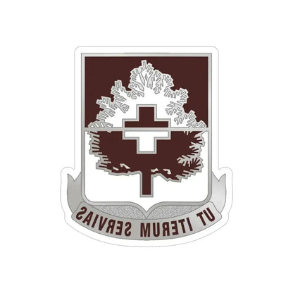 46 Medical Battalion (U.S. Army) REVERSE PRINT Transparent Die-Cut STICKER 4 Inch Die-Cut Transparent - The Sticker Space