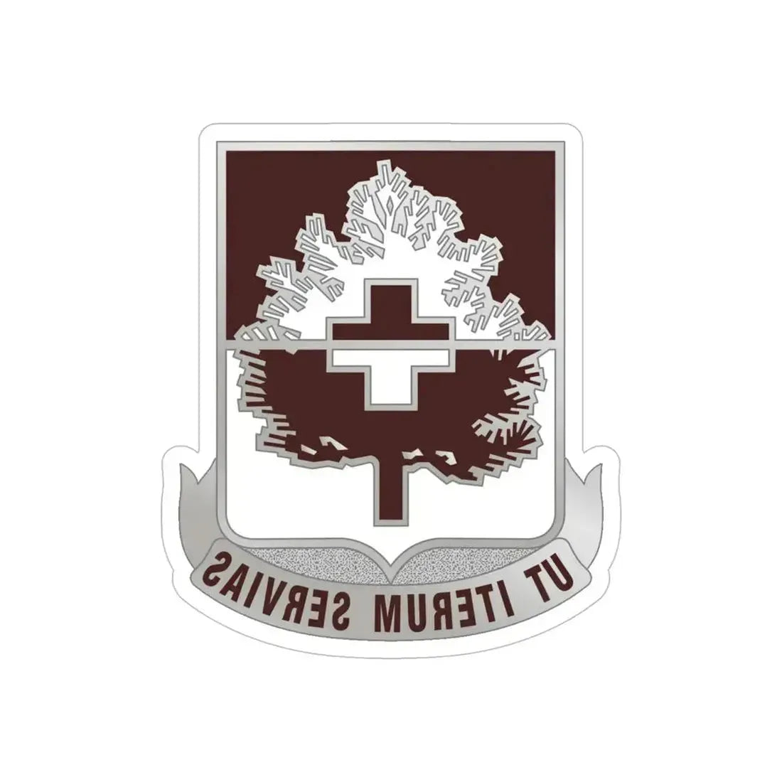 46 Medical Battalion (U.S. Army) REVERSE PRINT Transparent Die-Cut STICKER 6 Inch Die-Cut Transparent - The Sticker Space