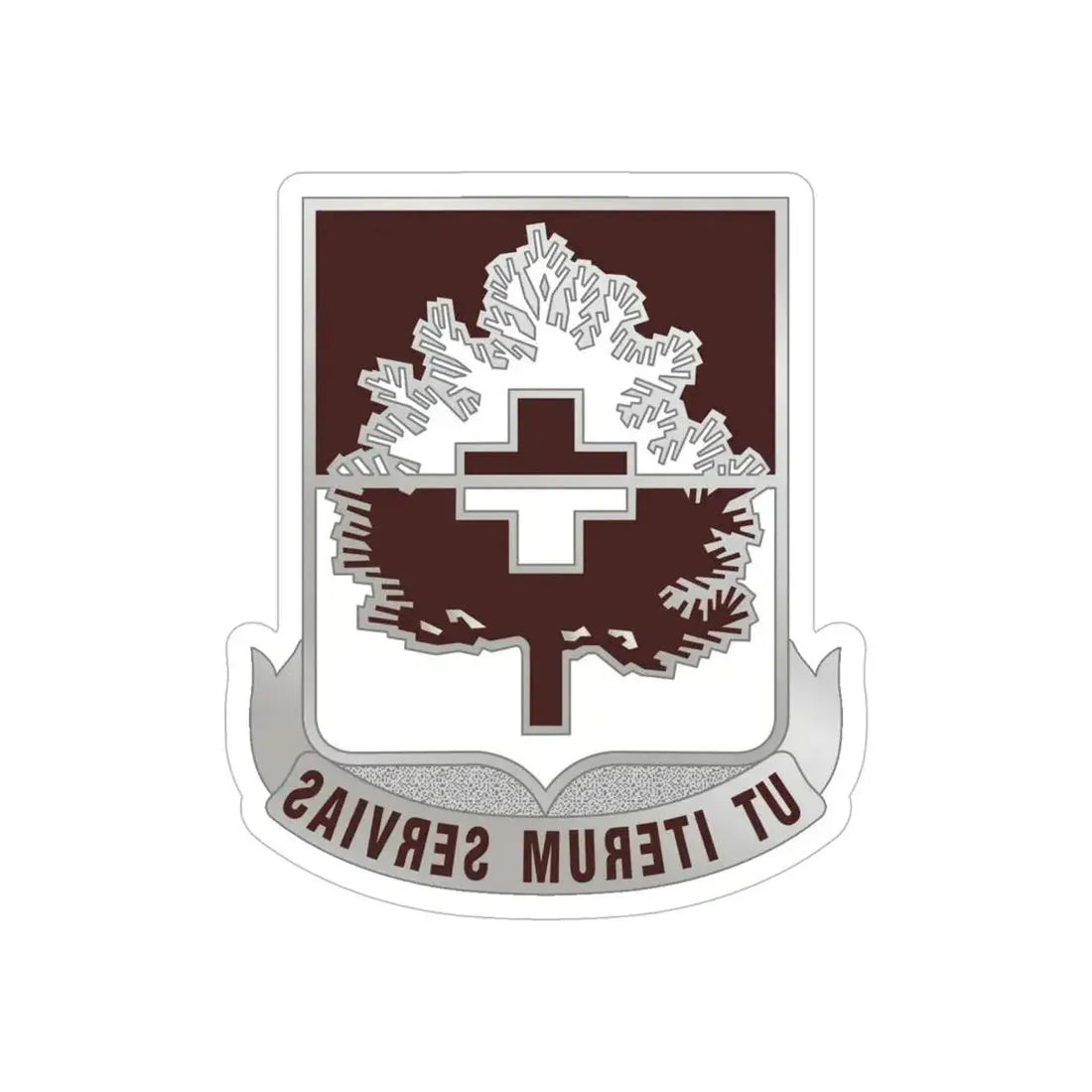 46 Medical Battalion (U.S. Army) REVERSE PRINT Transparent Die-Cut STICKER - The Sticker Space