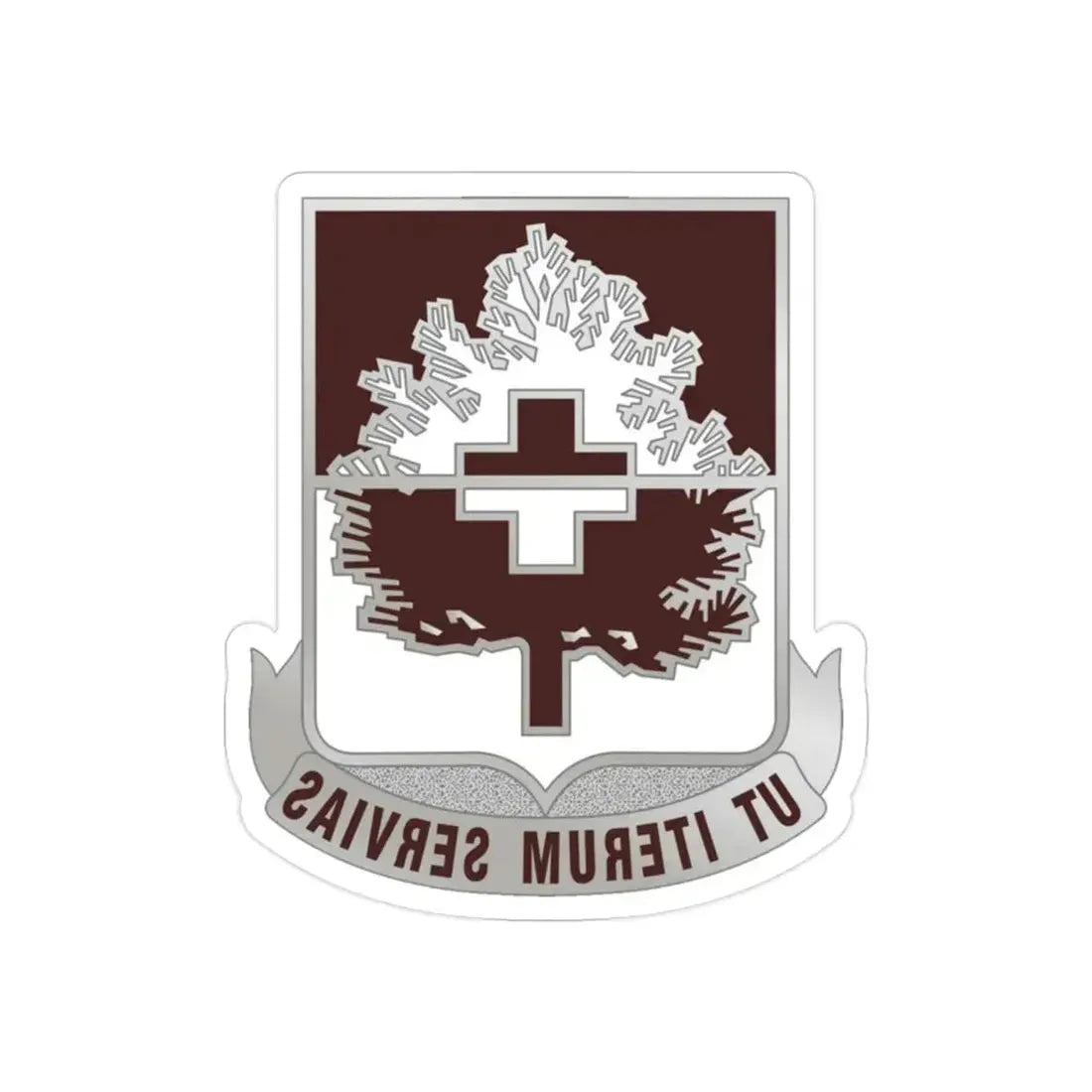 46 Medical Battalion (U.S. Army) REVERSE PRINT Transparent Die-Cut STICKER - The Sticker Space