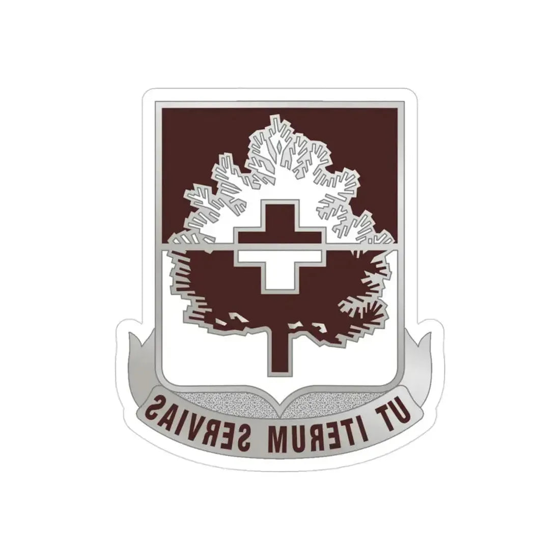 46 Medical Battalion (U.S. Army) REVERSE PRINT Transparent Die-Cut STICKER - The Sticker Space