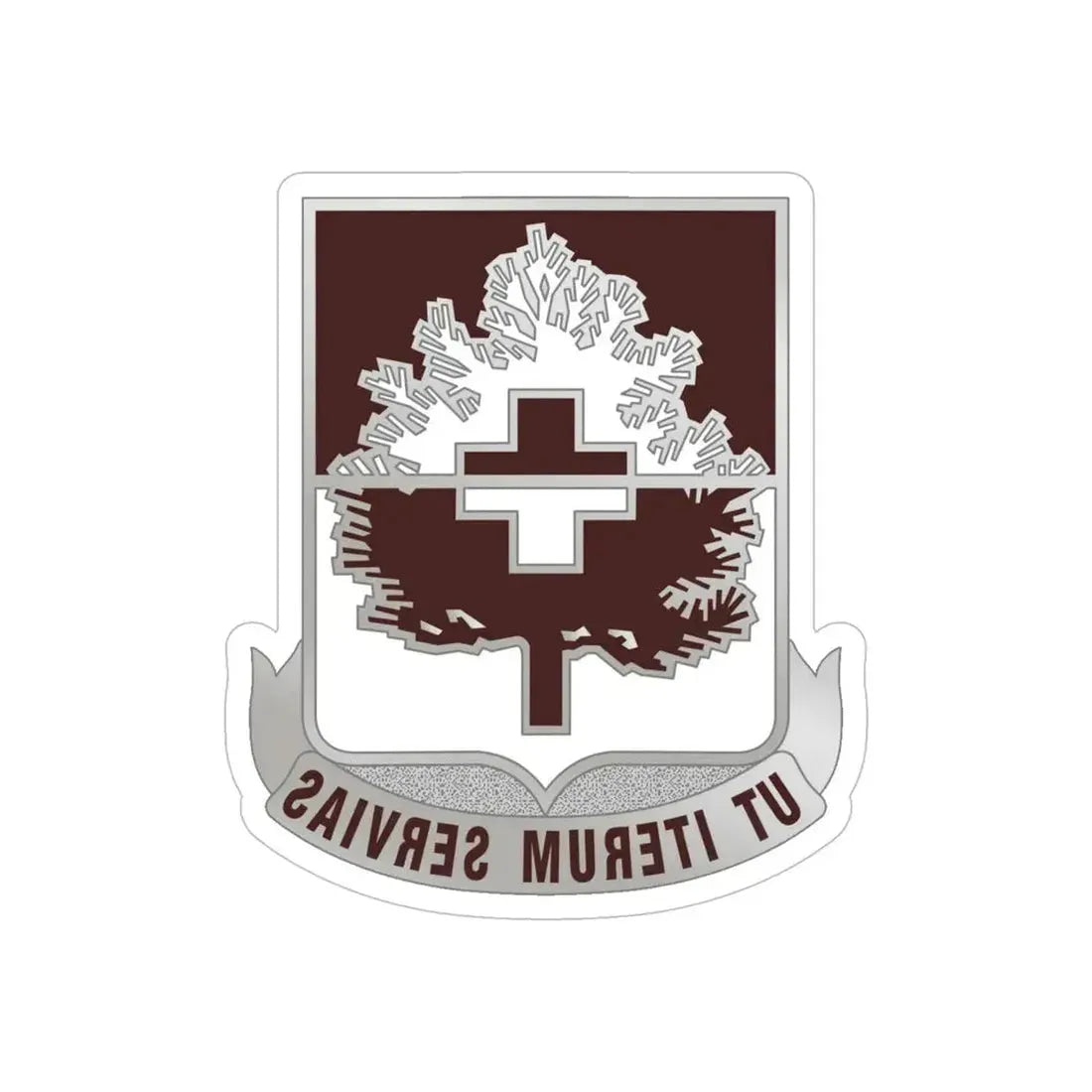 46 Medical Battalion (U.S. Army) REVERSE PRINT Transparent Die-Cut STICKER - The Sticker Space