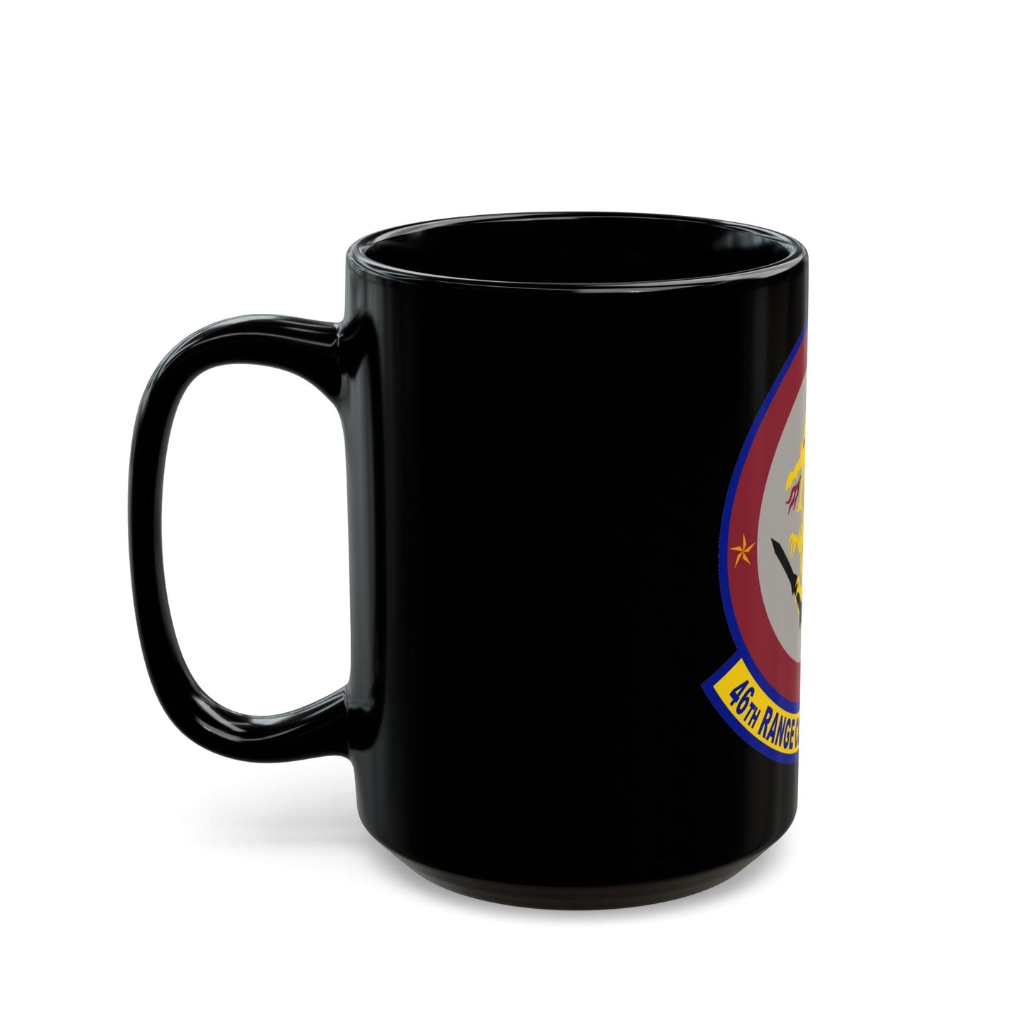 46 Range Control Squadron AFMC (U.S. Air Force) Black Coffee Mug-The Sticker Space