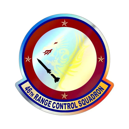 46 Range Control Squadron AFMC (U.S. Air Force) Holographic STICKER Die-Cut Vinyl Decal 6 Inch Holographic - The Sticker Space