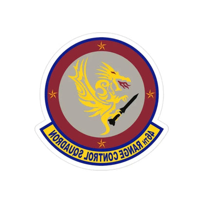 46 Range Control Squadron AFMC (U.S. Air Force) REVERSE PRINT Transparent Die-Cut STICKER - The Sticker Space