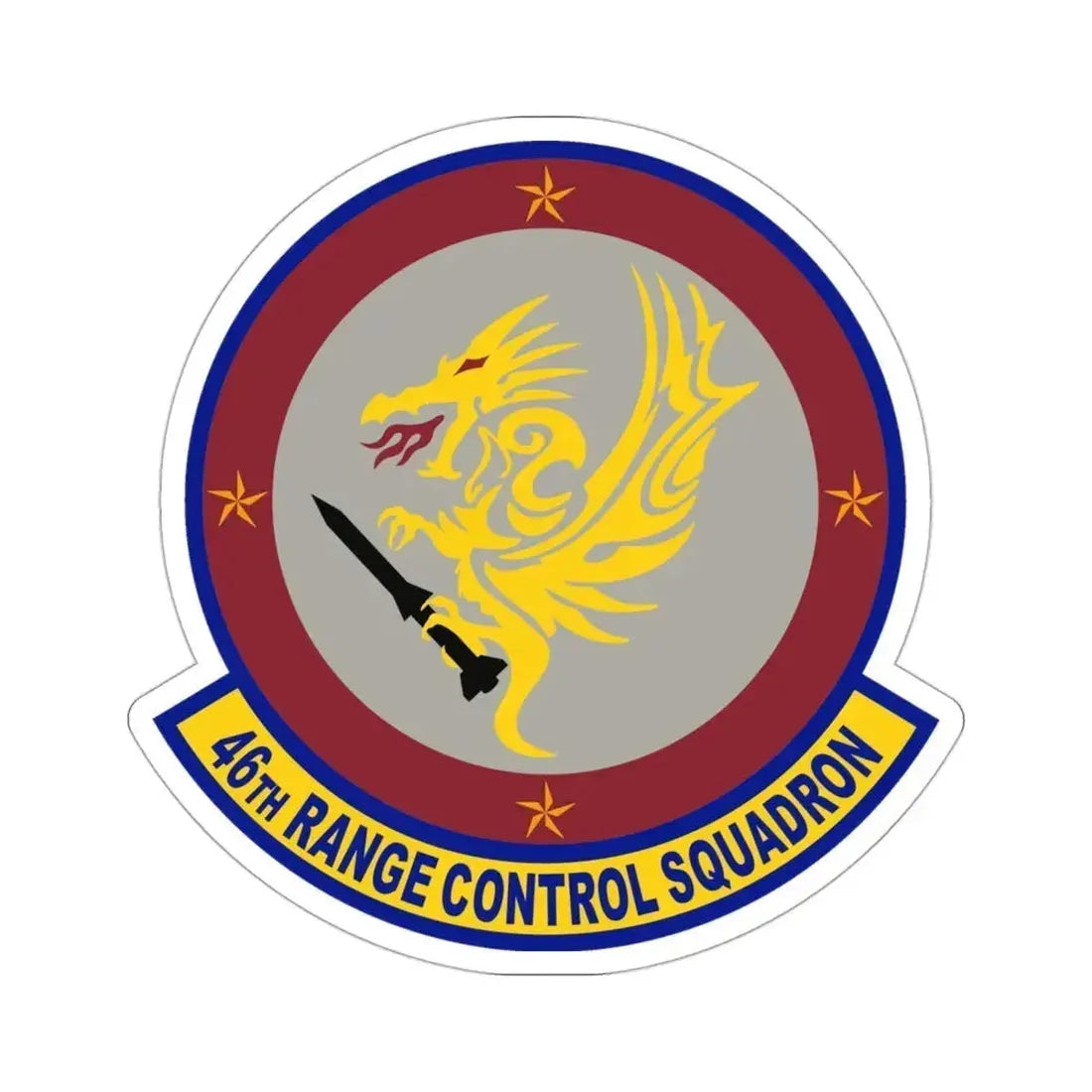 46 Range Control Squadron AFMC (U.S. Air Force) STICKER Vinyl Die-Cut Decal 3 Inch - The Sticker Space