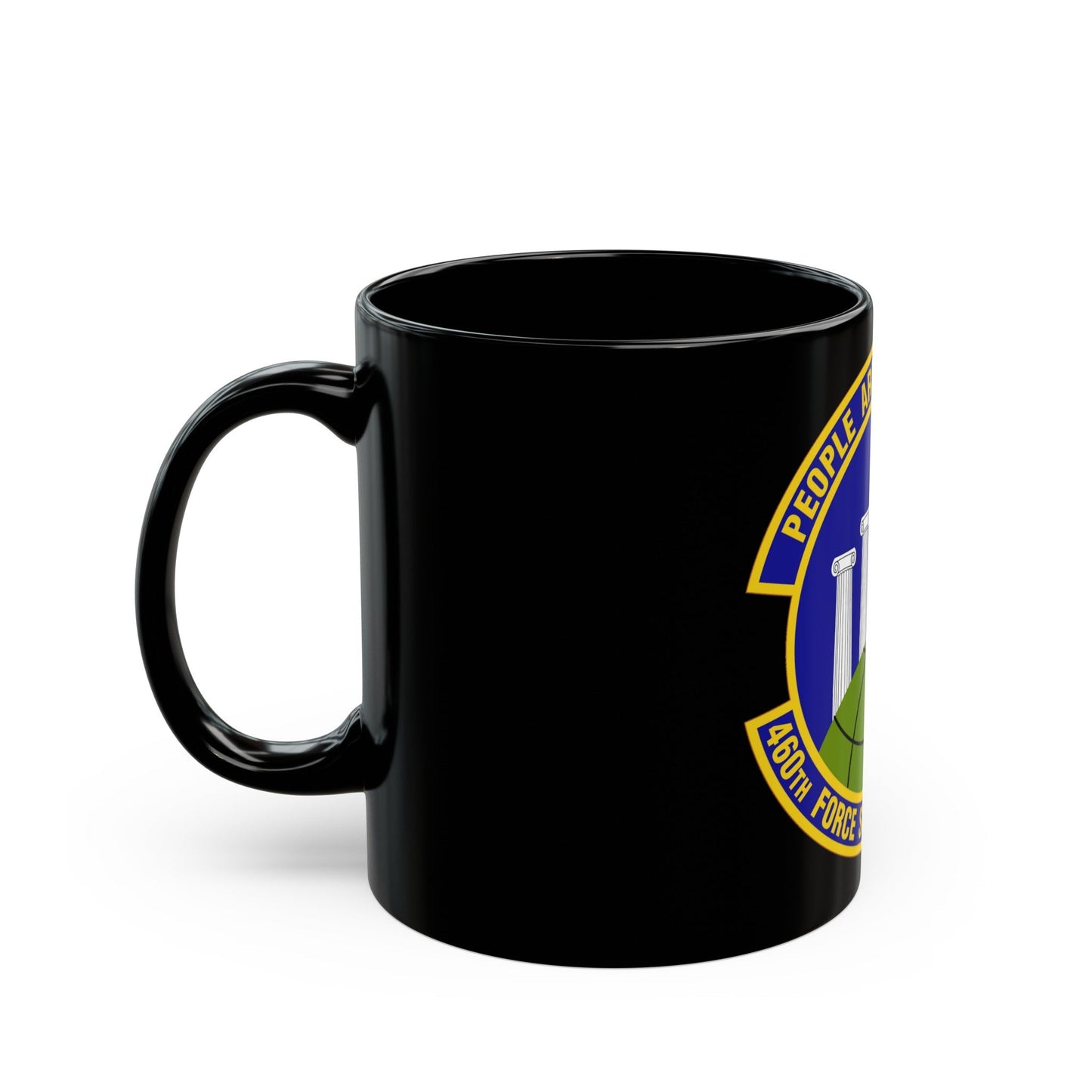 460 Force Support Squadron AFSPC (U.S. Air Force) Black Coffee Mug-The Sticker Space