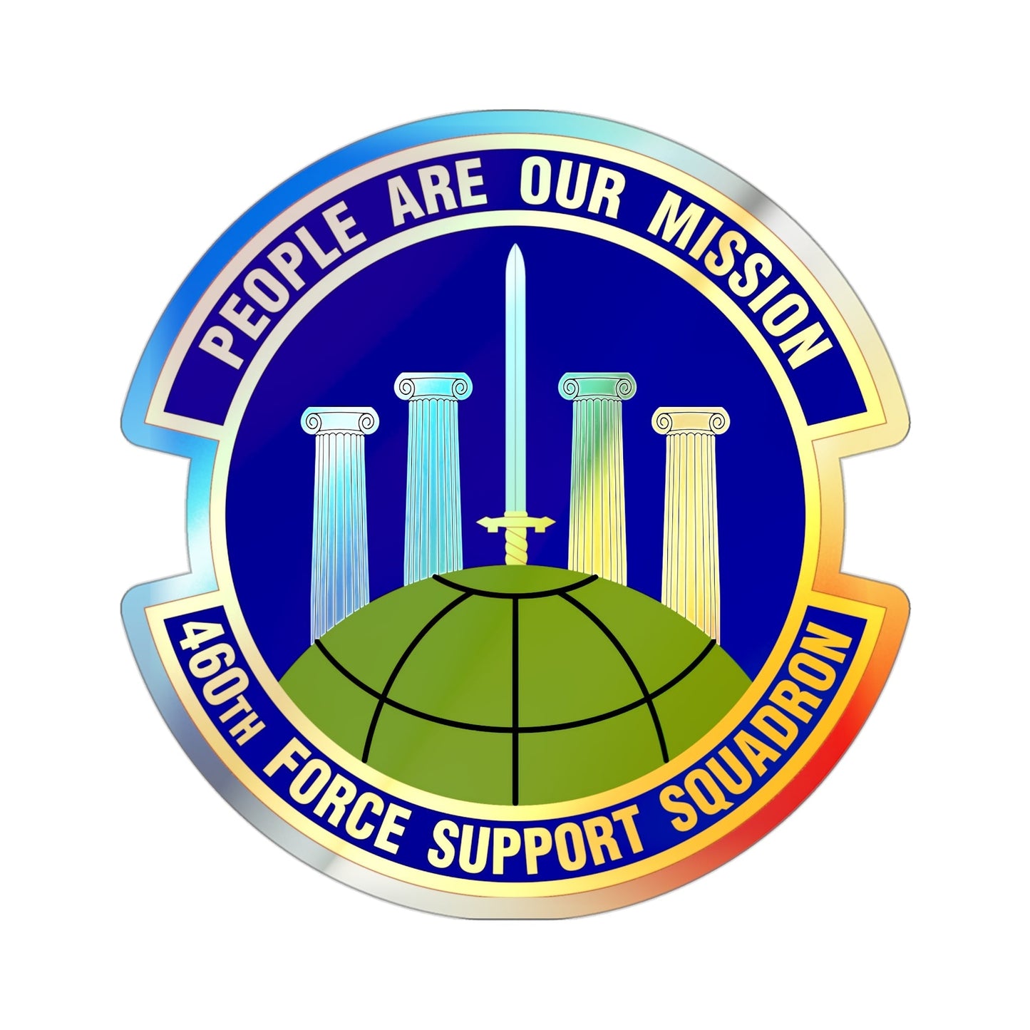 460 Force Support Squadron AFSPC (U.S. Air Force) Holographic STICKER Die-Cut Vinyl Decal-3 Inch-The Sticker Space