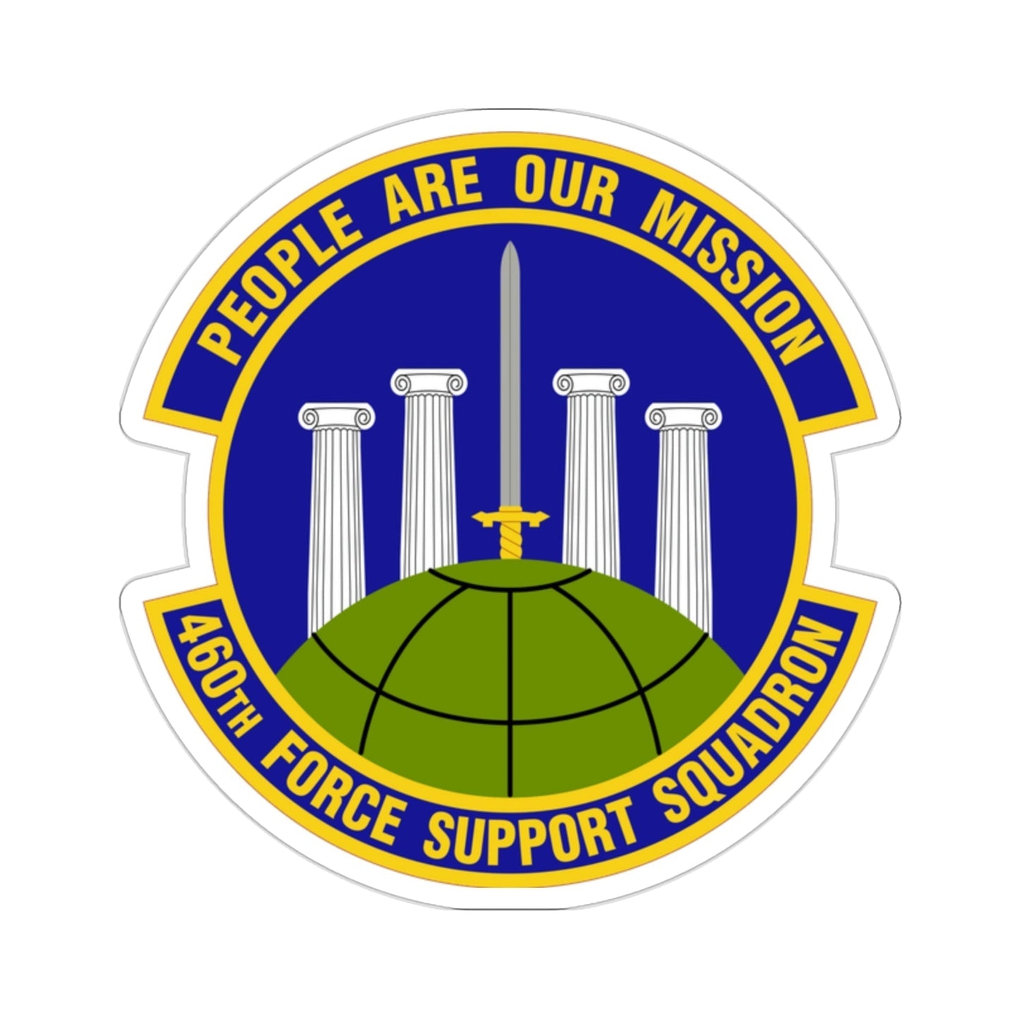 460 Force Support Squadron AFSPC (U.S. Air Force) STICKER Vinyl Die-Cut Decal-2 Inch-The Sticker Space