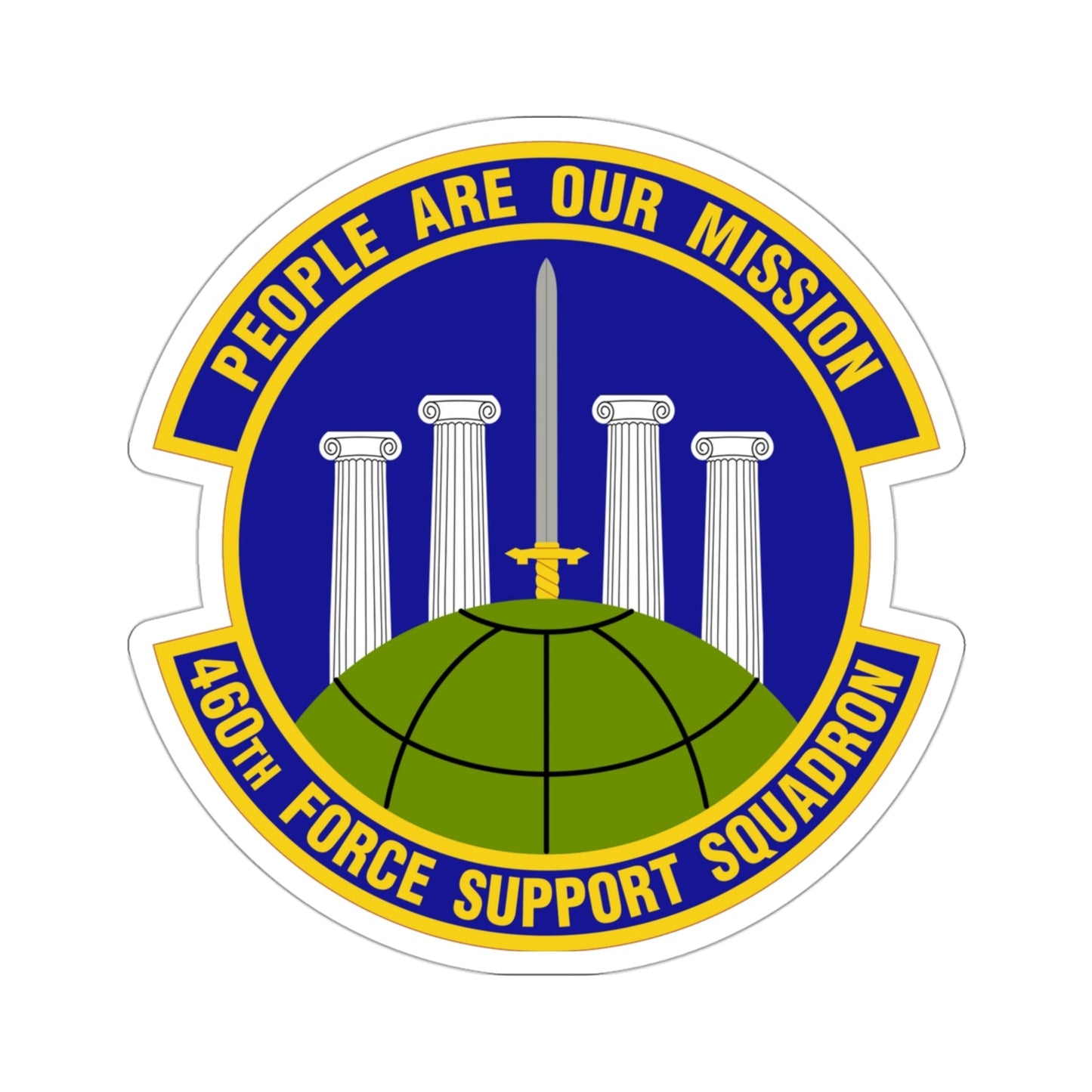 460 Force Support Squadron AFSPC (U.S. Air Force) STICKER Vinyl Die-Cut Decal-3 Inch-The Sticker Space