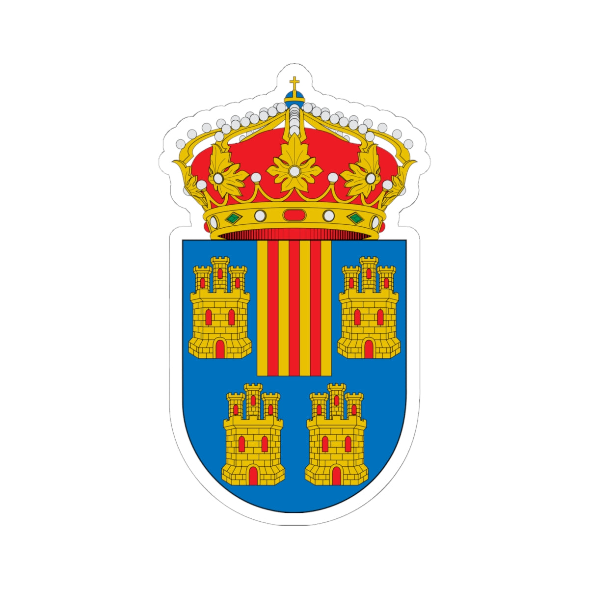 Escudo de Lascuarre (Spain) (Coat of Arms) STICKER Vinyl Kiss-Cut Decal