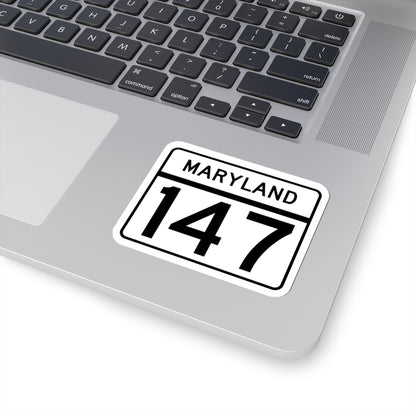 MD Route 147 (Maryland) (Road Sign) STICKER Vinyl Kiss-Cut Decal