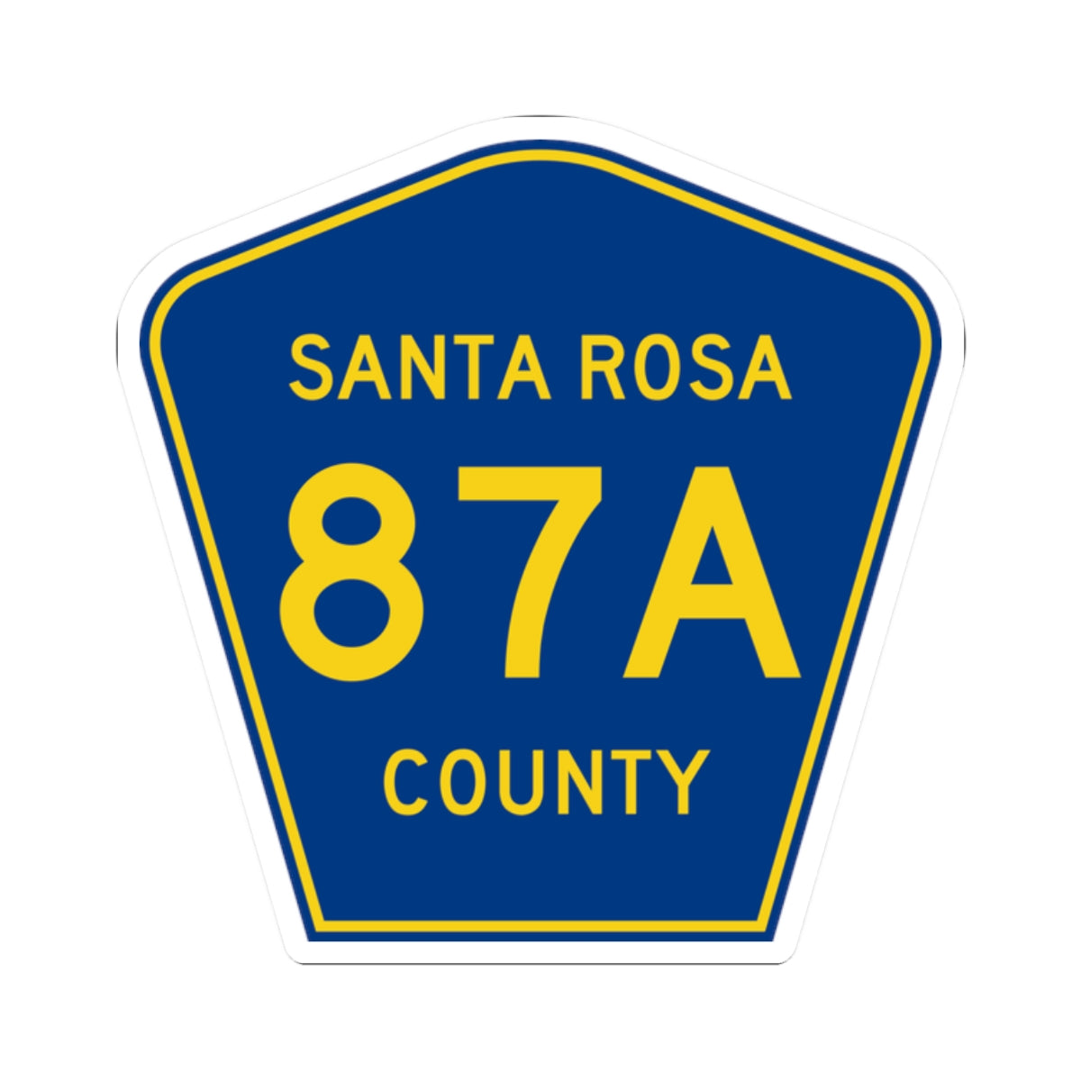 Santa Rosa County Road 87A FL (Florida) (Road Sign) STICKER Vinyl Kiss-Cut Decal