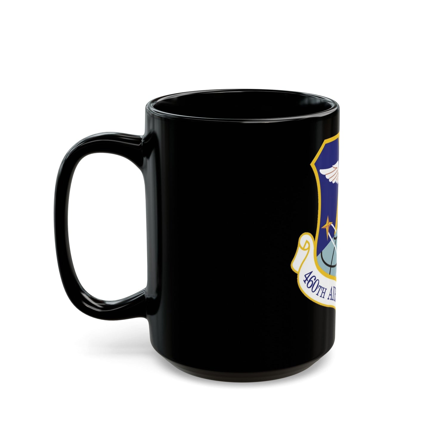 460th Air Base Wing (U.S. Air Force) Black Coffee Mug-The Sticker Space