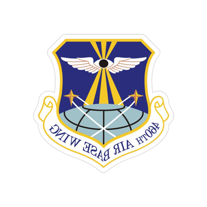 460th Air Base Wing (U.S. Air Force) REVERSE PRINT Transparent STICKER-3" × 3"-The Sticker Space