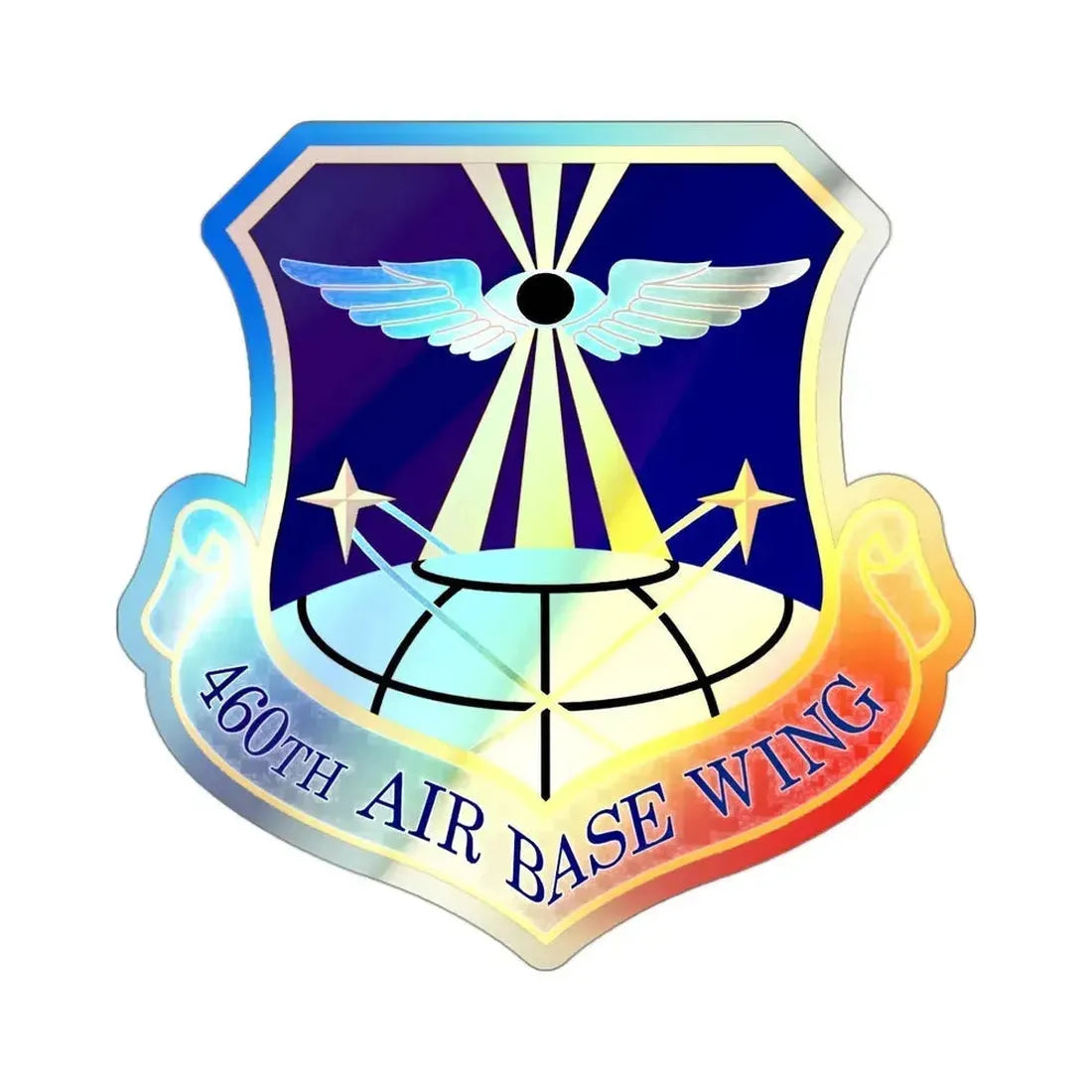 460th Air Base Wing (U.S. Air Force) Holographic STICKER Die-Cut Vinyl Decal 3 Inch Holographic - The Sticker Space