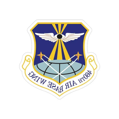 460th Air Base Wing (U.S. Air Force) REVERSE PRINT Transparent Die-Cut STICKER 3 Inch Die-Cut Transparent - The Sticker Space