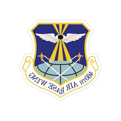460th Air Base Wing (U.S. Air Force) REVERSE PRINT Transparent Die-Cut STICKER 4 Inch Die-Cut Transparent - The Sticker Space