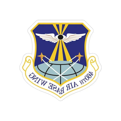 460th Air Base Wing (U.S. Air Force) REVERSE PRINT Transparent Die-Cut STICKER 5 Inch Die-Cut Transparent - The Sticker Space