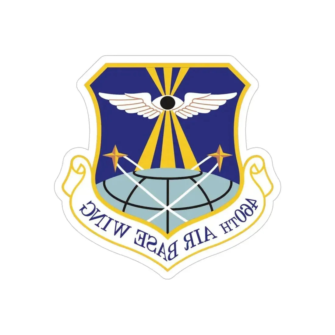 460th Air Base Wing (U.S. Air Force) REVERSE PRINT Transparent Die-Cut STICKER - The Sticker Space