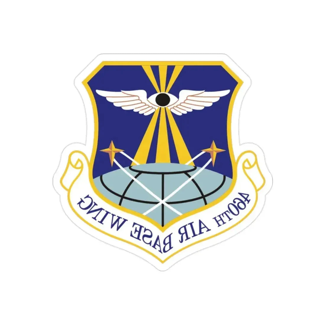 460th Air Base Wing (U.S. Air Force) REVERSE PRINT Transparent Die-Cut STICKER - The Sticker Space