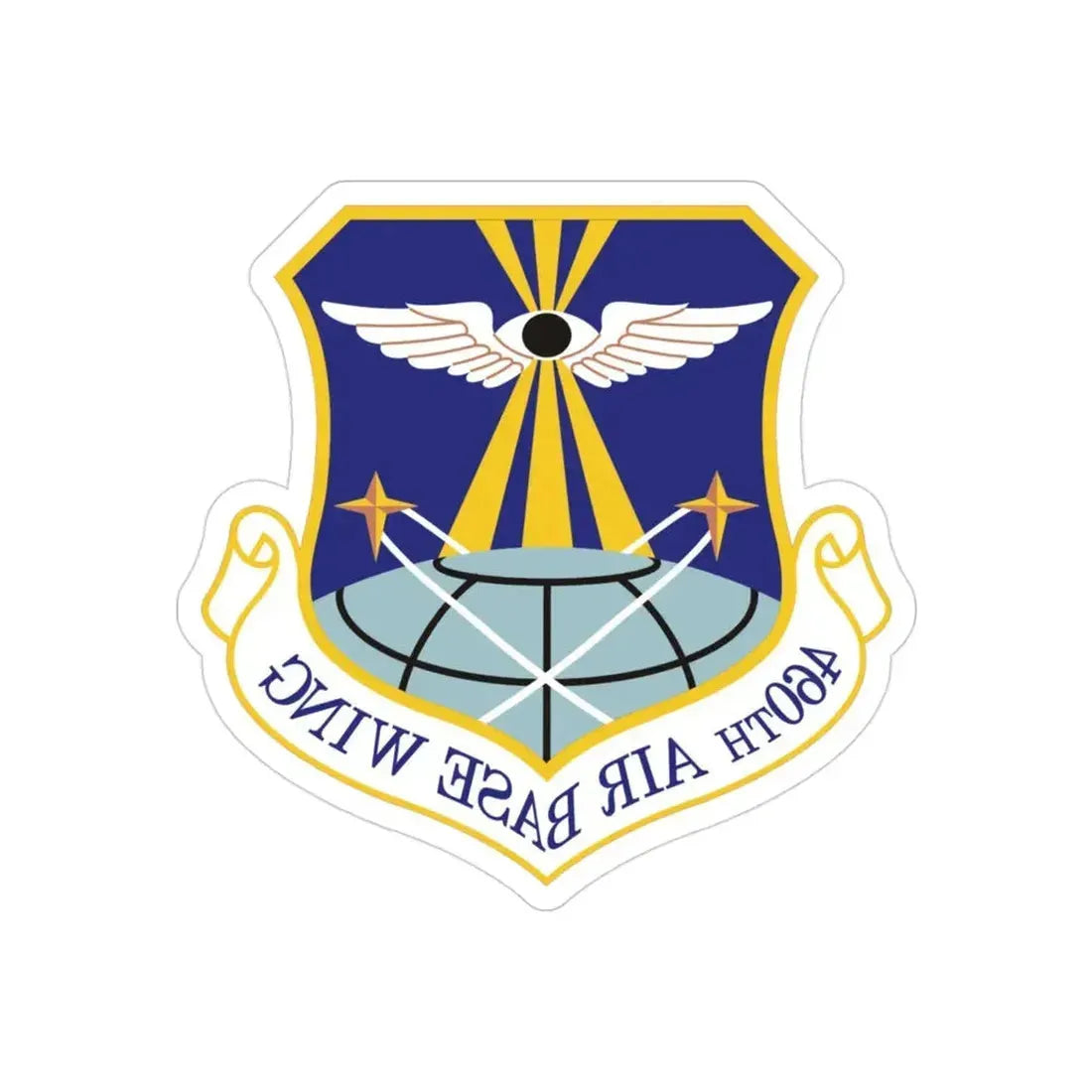 460th Air Base Wing (U.S. Air Force) REVERSE PRINT Transparent Die-Cut STICKER - The Sticker Space