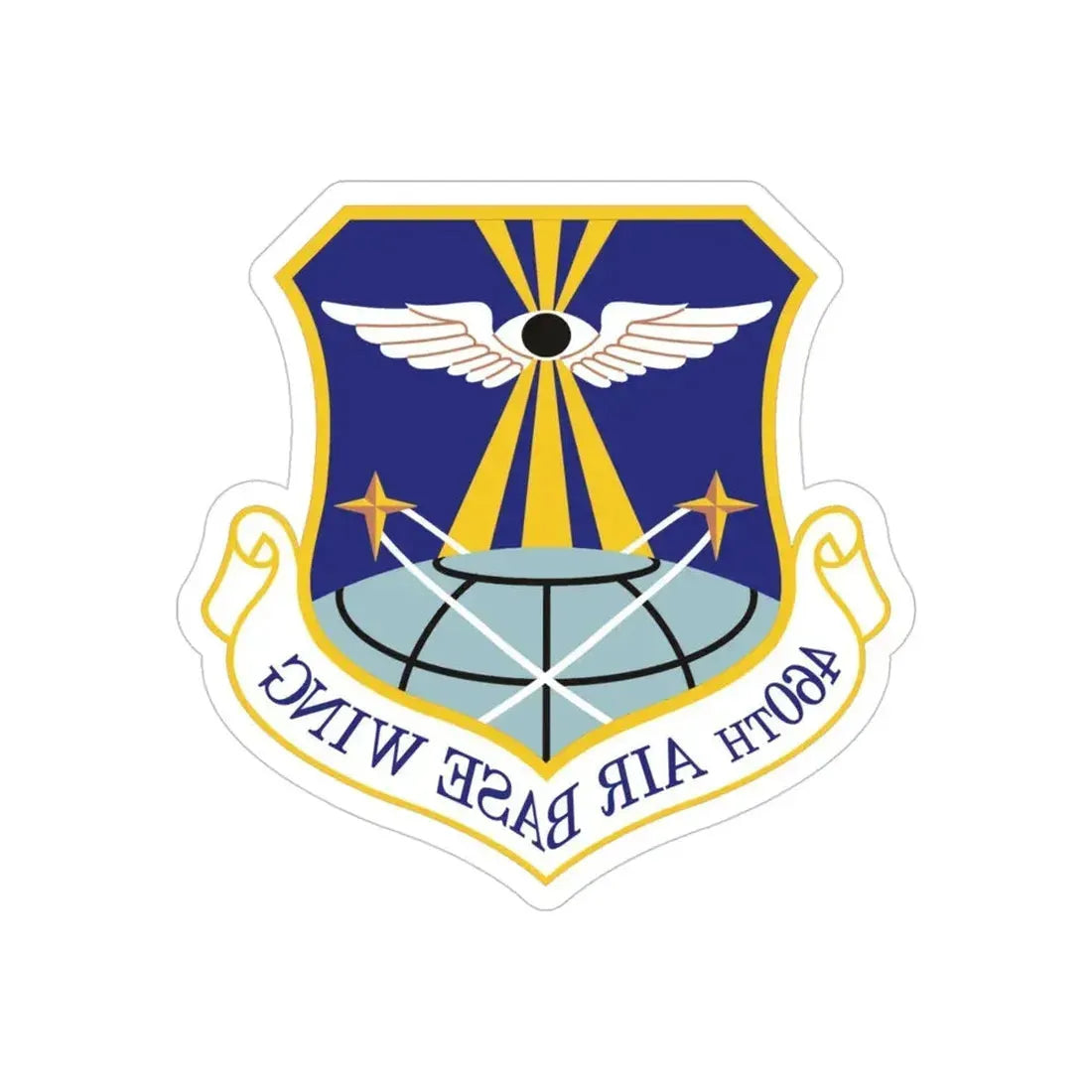460th Air Base Wing (U.S. Air Force) REVERSE PRINT Transparent Die-Cut STICKER - The Sticker Space