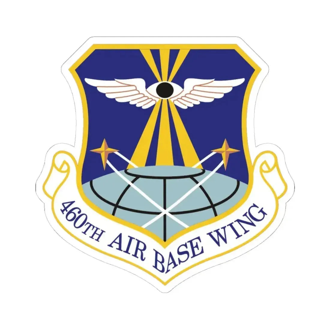 460th Air Base Wing (U.S. Air Force) STICKER Vinyl Kiss-Cut Decal 4 Inch White - The Sticker Space