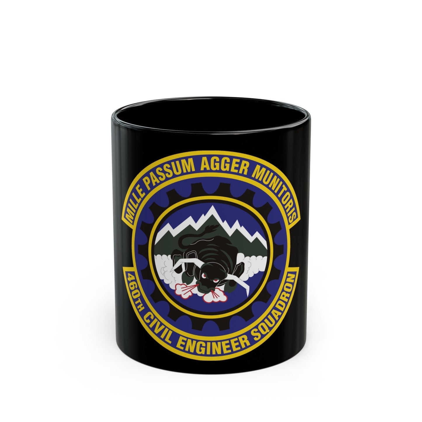 460th Civil Engineer Squadron (U.S. Air Force) Black Coffee Mug-11oz-The Sticker Space