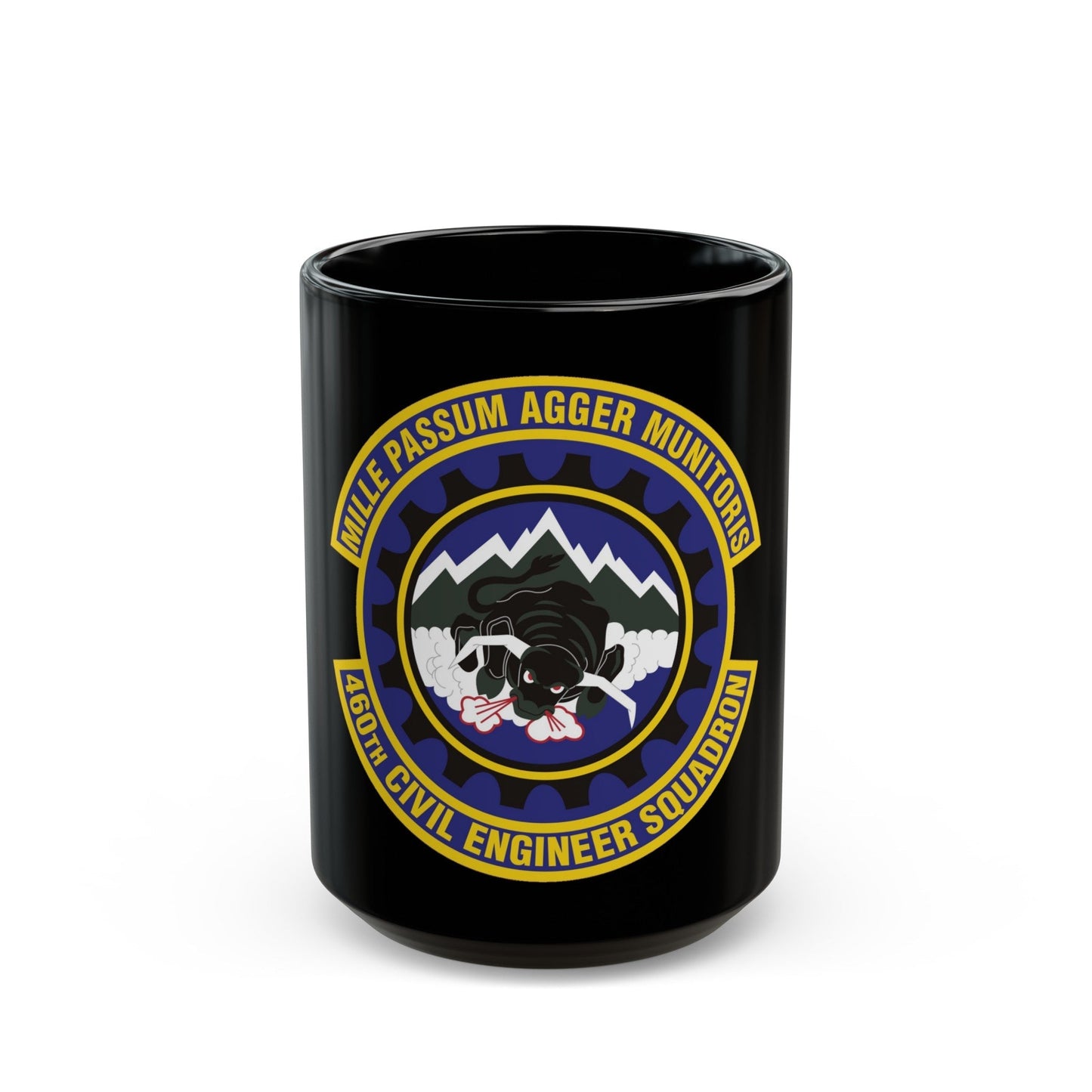 460th Civil Engineer Squadron (U.S. Air Force) Black Coffee Mug-15oz-The Sticker Space