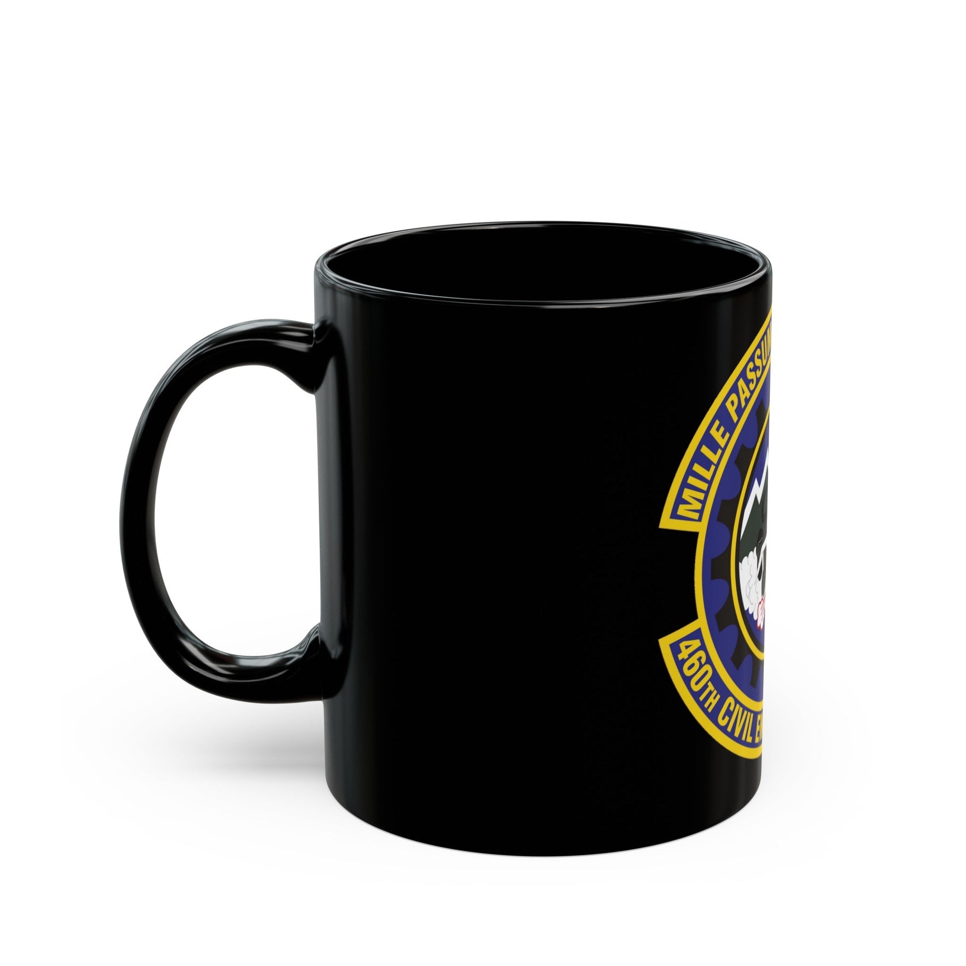 460th Civil Engineer Squadron (U.S. Air Force) Black Coffee Mug-The Sticker Space