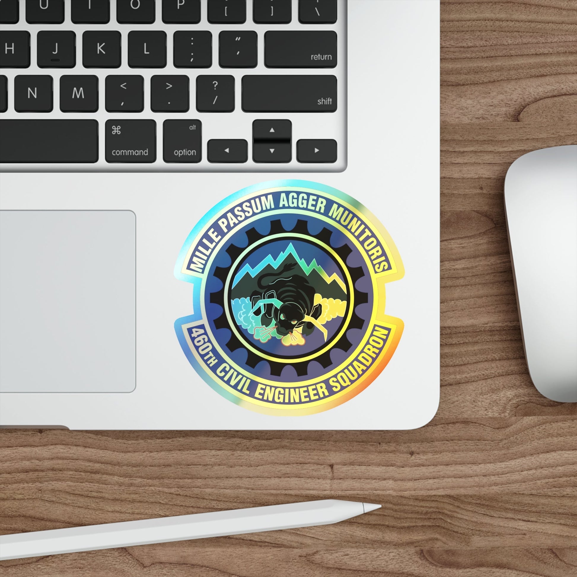 460th Civil Engineer Squadron (U.S. Air Force) Holographic STICKER Die-Cut Vinyl Decal-The Sticker Space