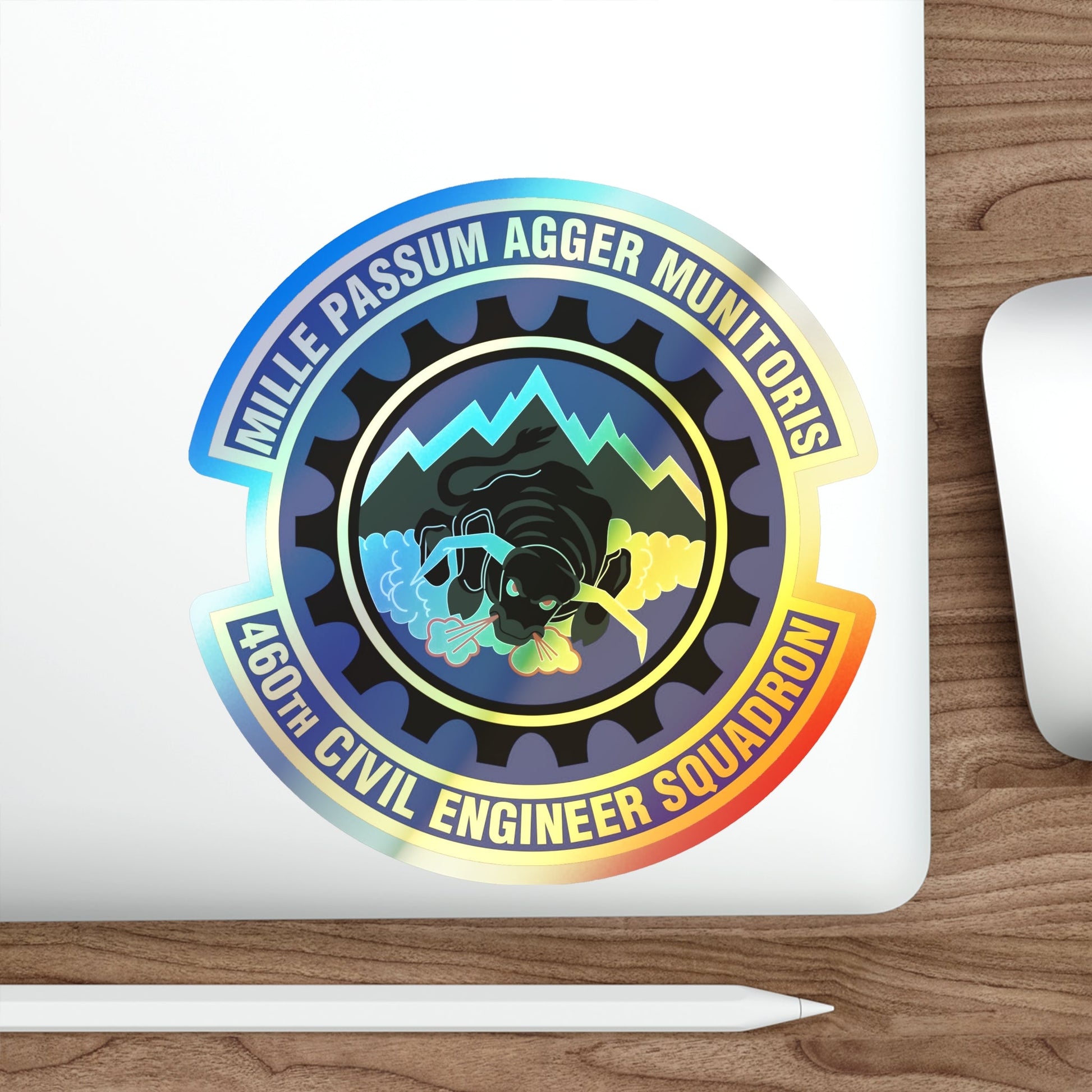 460th Civil Engineer Squadron (U.S. Air Force) Holographic STICKER Die-Cut Vinyl Decal-The Sticker Space