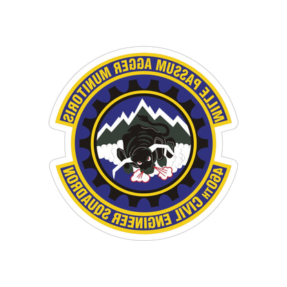 460th Civil Engineer Squadron (U.S. Air Force) REVERSE PRINT Transparent STICKER-6" × 6"-The Sticker Space