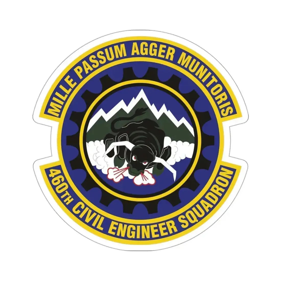 460th Civil Engineer Squadron (U.S. Air Force) STICKER Vinyl Die-Cut Decal 3 Inch - The Sticker Space