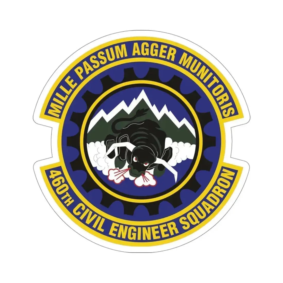 460th Civil Engineer Squadron (U.S. Air Force) STICKER Vinyl Die-Cut Decal 4 Inch - The Sticker Space