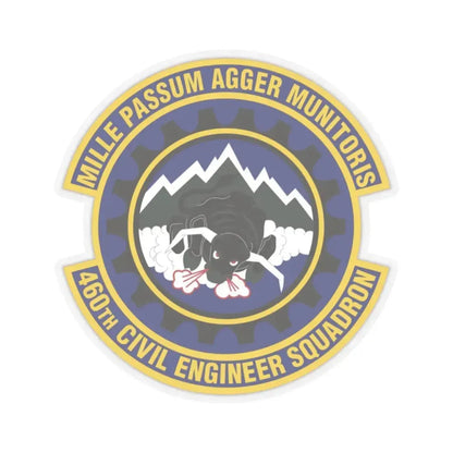 460th Civil Engineer Squadron (U.S. Air Force) STICKER Vinyl Kiss-Cut Decal 2 Inch Transparent - The Sticker Space