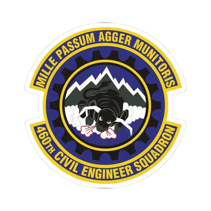 460th Civil Engineer Squadron (U.S. Air Force) STICKER Vinyl Kiss-Cut Decal 3 Inch White - The Sticker Space