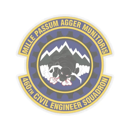 460th Civil Engineer Squadron (U.S. Air Force) STICKER Vinyl Kiss-Cut Decal 4 Inch Transparent - The Sticker Space