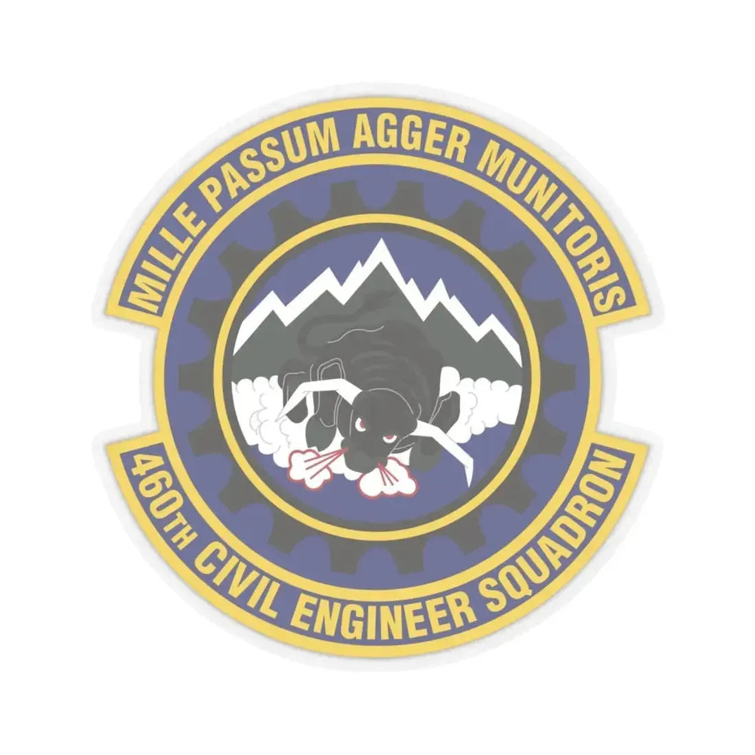460th Civil Engineer Squadron (U.S. Air Force) STICKER Vinyl Kiss-Cut Decal 6 Inch Transparent - The Sticker Space