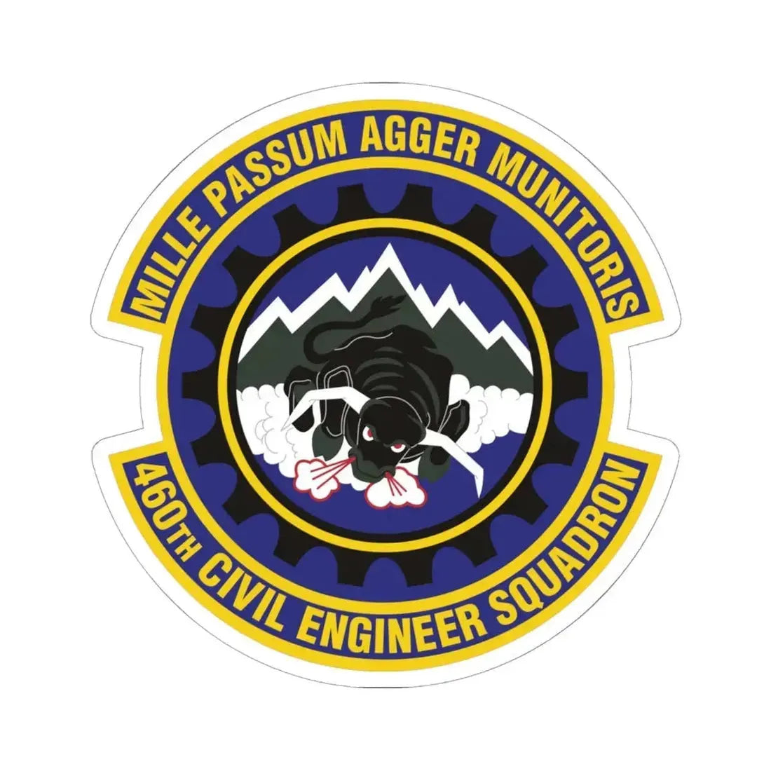 460th Civil Engineer Squadron (U.S. Air Force) STICKER Vinyl Kiss-Cut Decal 6 Inch White - The Sticker Space