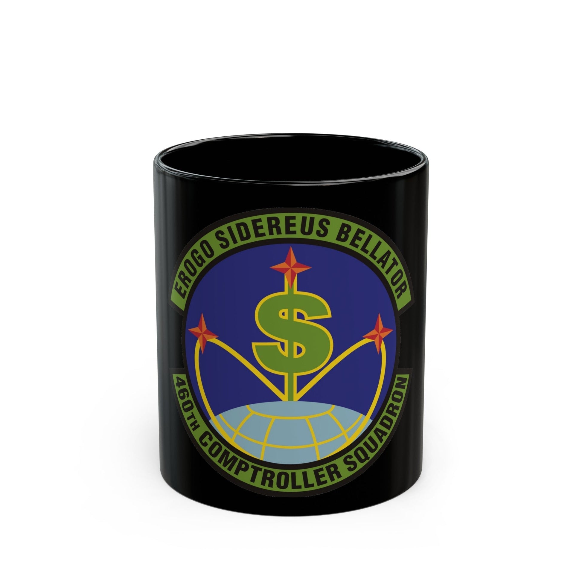 460th Comptroller Squadron (U.S. Air Force) Black Coffee Mug-11oz-The Sticker Space