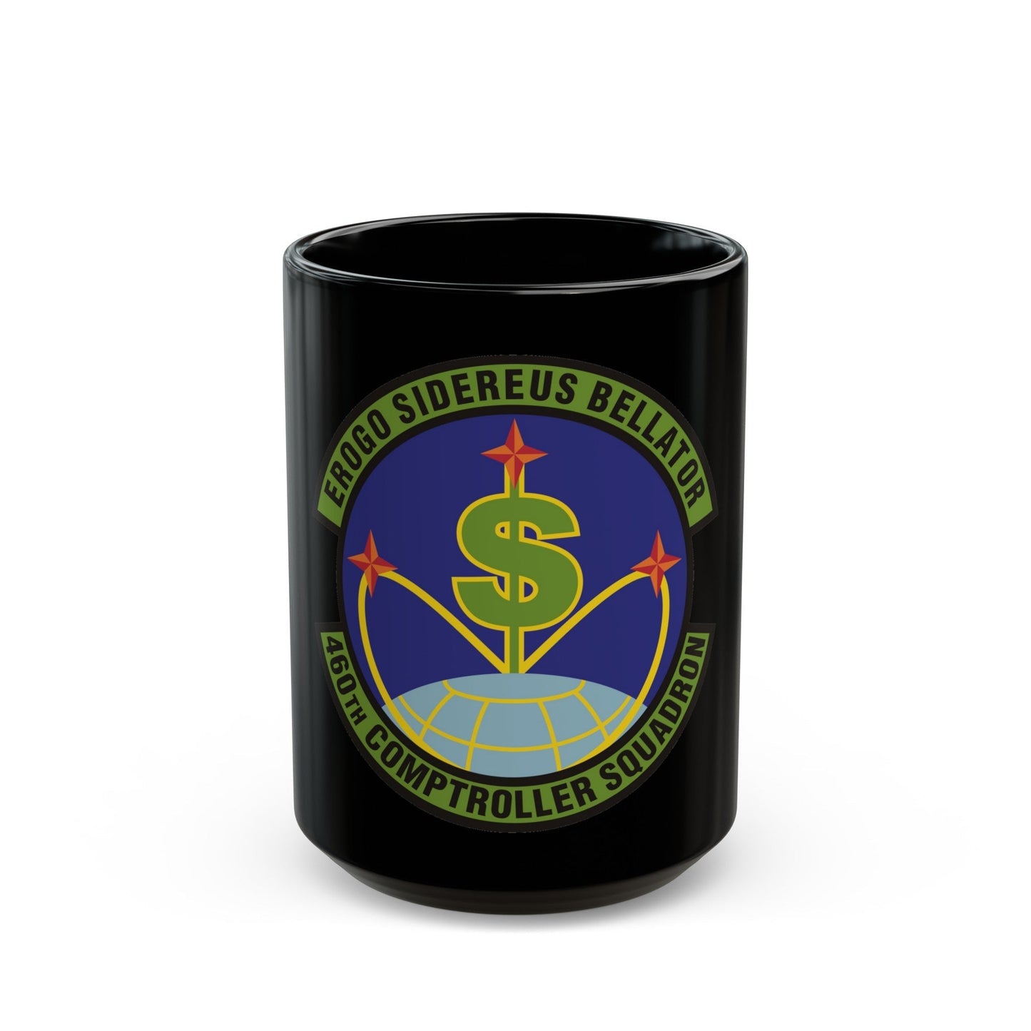 460th Comptroller Squadron (U.S. Air Force) Black Coffee Mug-15oz-The Sticker Space