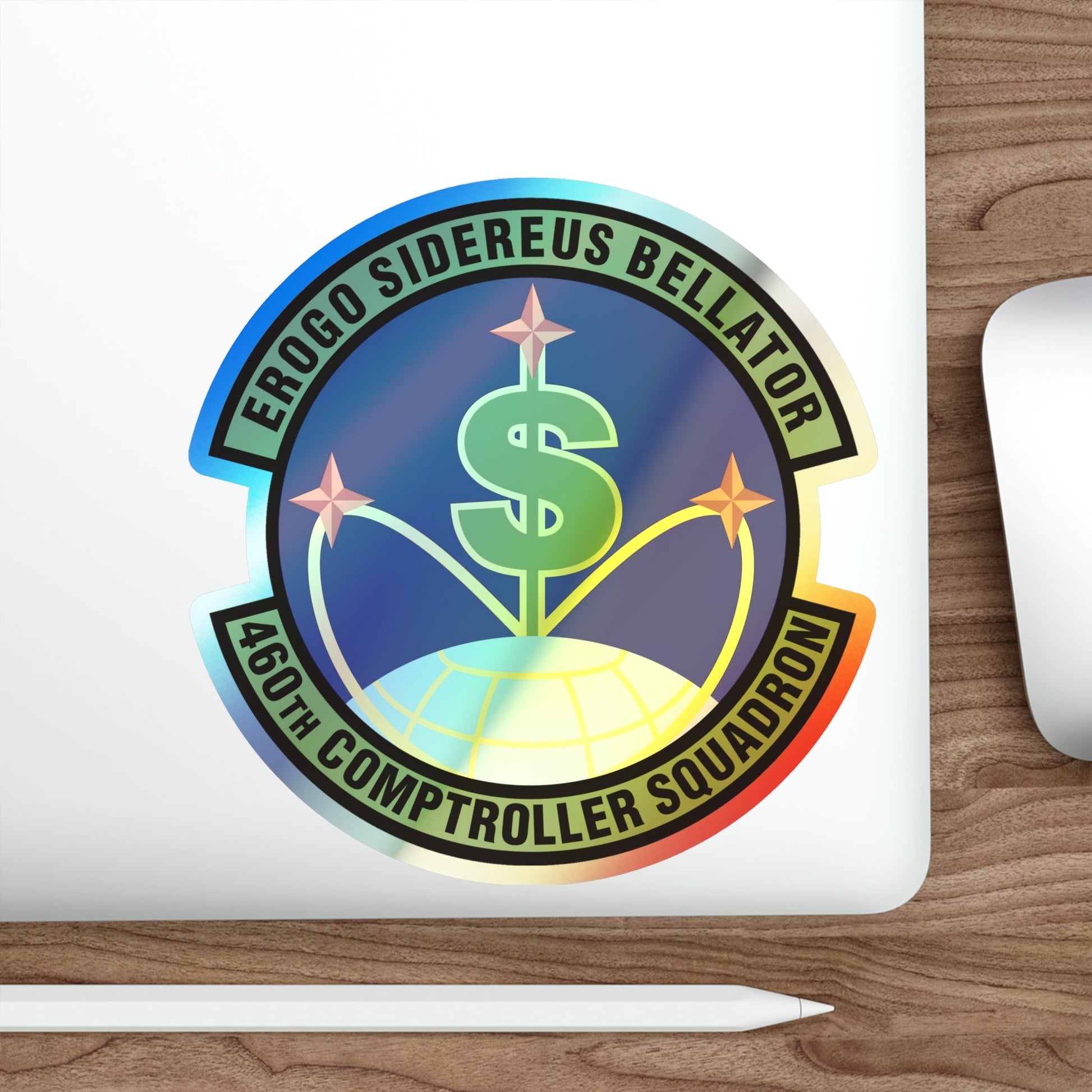 460th Comptroller Squadron (U.S. Air Force) Holographic STICKER Die-Cut Vinyl Decal-The Sticker Space