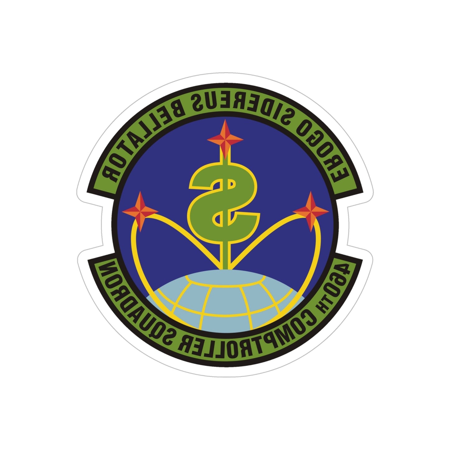 460th Comptroller Squadron (U.S. Air Force) REVERSE PRINT Transparent STICKER-6" × 6"-The Sticker Space