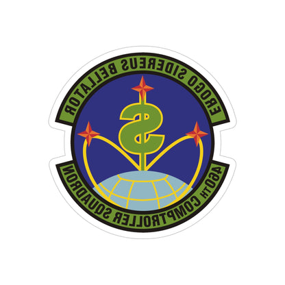 460th Comptroller Squadron (U.S. Air Force) REVERSE PRINT Transparent STICKER-6" × 6"-The Sticker Space