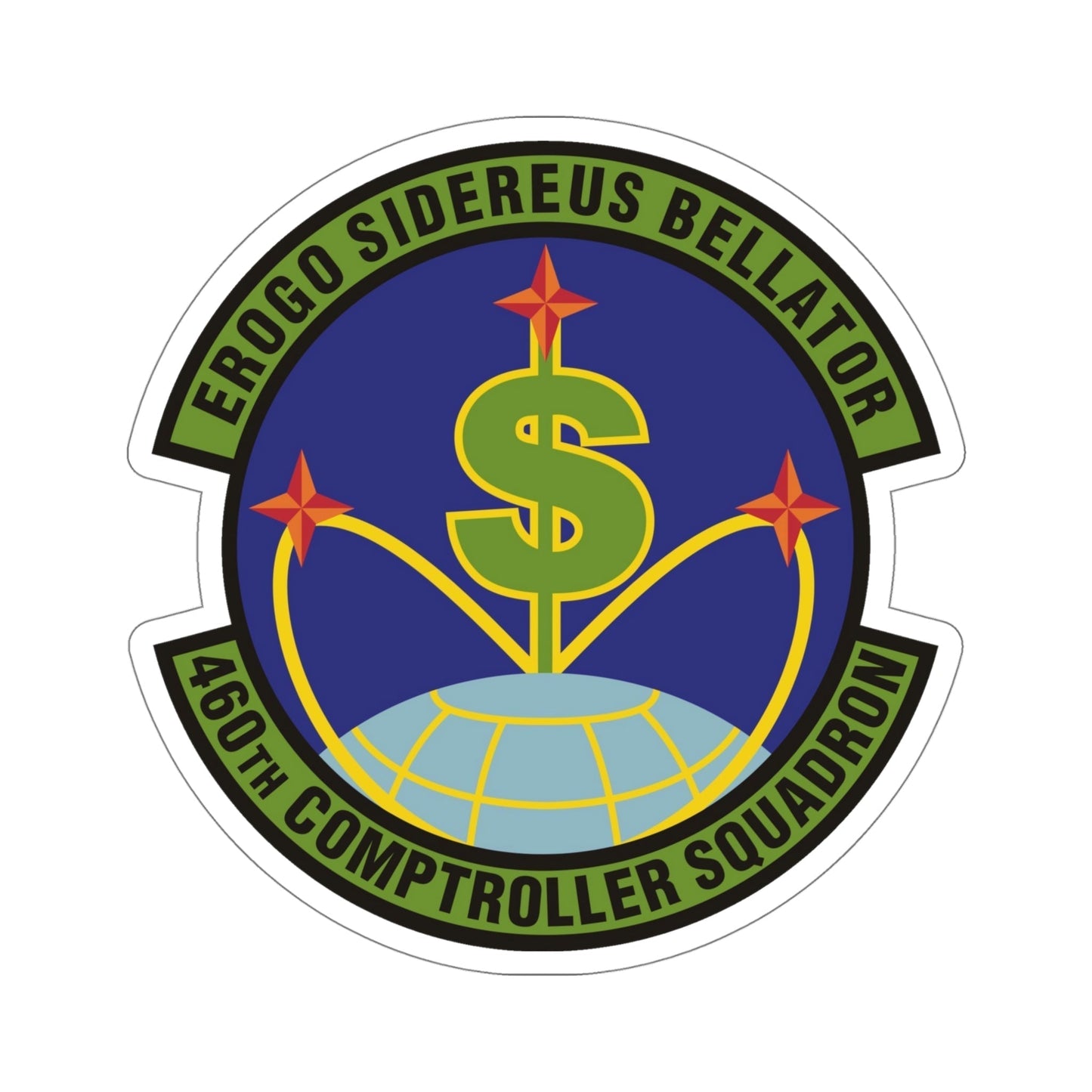 460th Comptroller Squadron (U.S. Air Force) STICKER Vinyl Die-Cut Decal-5 Inch-The Sticker Space