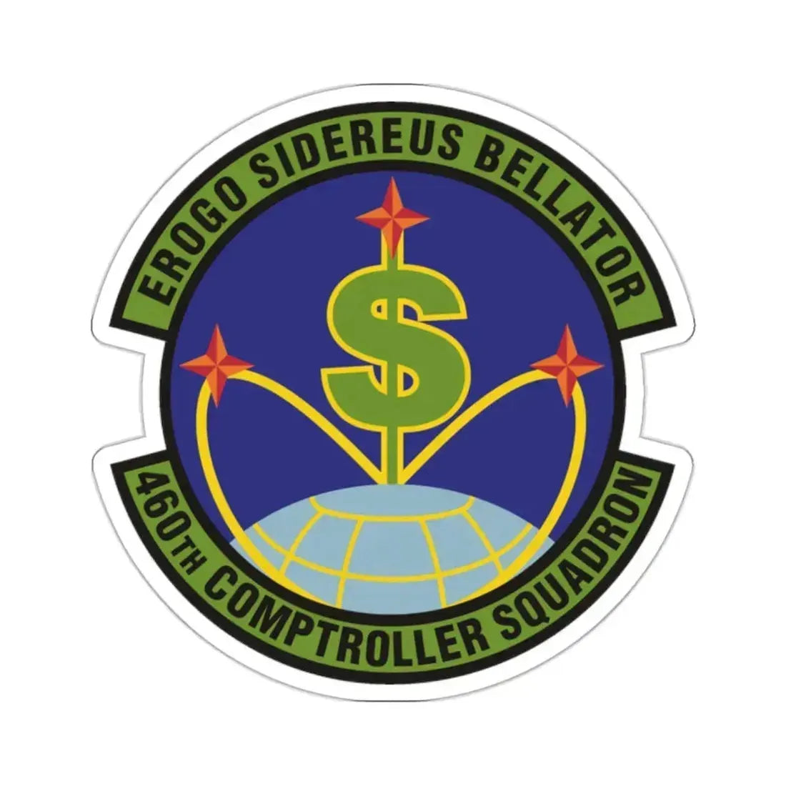 460th Comptroller Squadron (U.S. Air Force) STICKER Vinyl Kiss-Cut Decal 2 Inch White - The Sticker Space